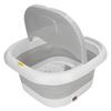 Electric Heating Massage Footbath Bucket Household Folding Red Light Foot Spa MachineGray US Plug