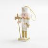 4Pcs Christmas Nutcrackers Ornaments Wooden Nutcrackers Soldier Figures Toy Tree Pendant for Christmas Party Decorations