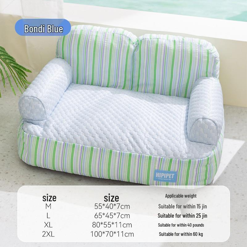 Breathable Removable Dog & Cat Nest: Latex Cushion Sofa Bed, Small Pet Sleeping Pad, Spring/Summer-Ready.