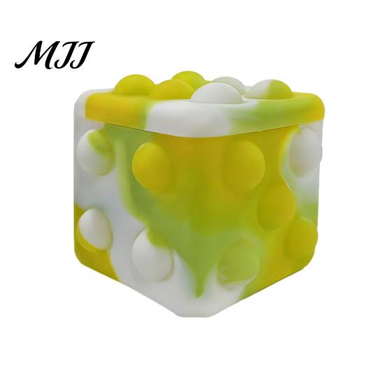 Baby Teething Toy Stress Relief Macaron Gradient Color Food-Grade Silicone Bubble 3D Cube Sensory Fidget Popper Hand-Eye Coordination Development