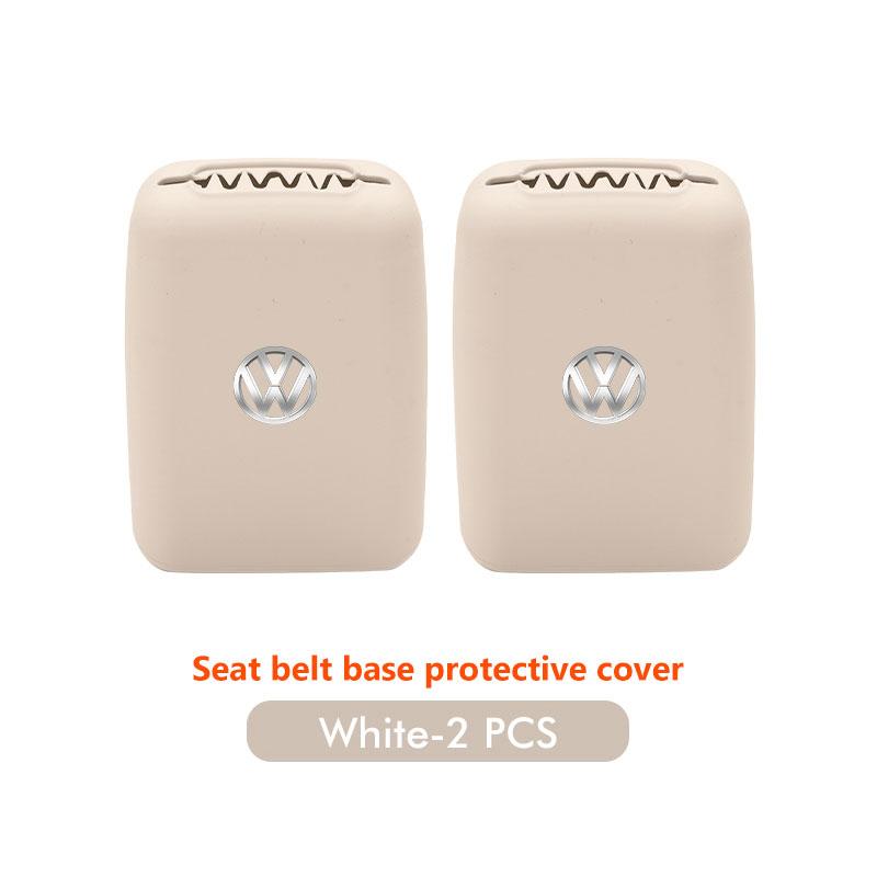 Valve Stems Caps 2Pcs Car Seat Belt Buckle Clip Protection Anti-scratch Cover For Volkswagen VW Polo Jetta Sagitar Magotan Passa CU7