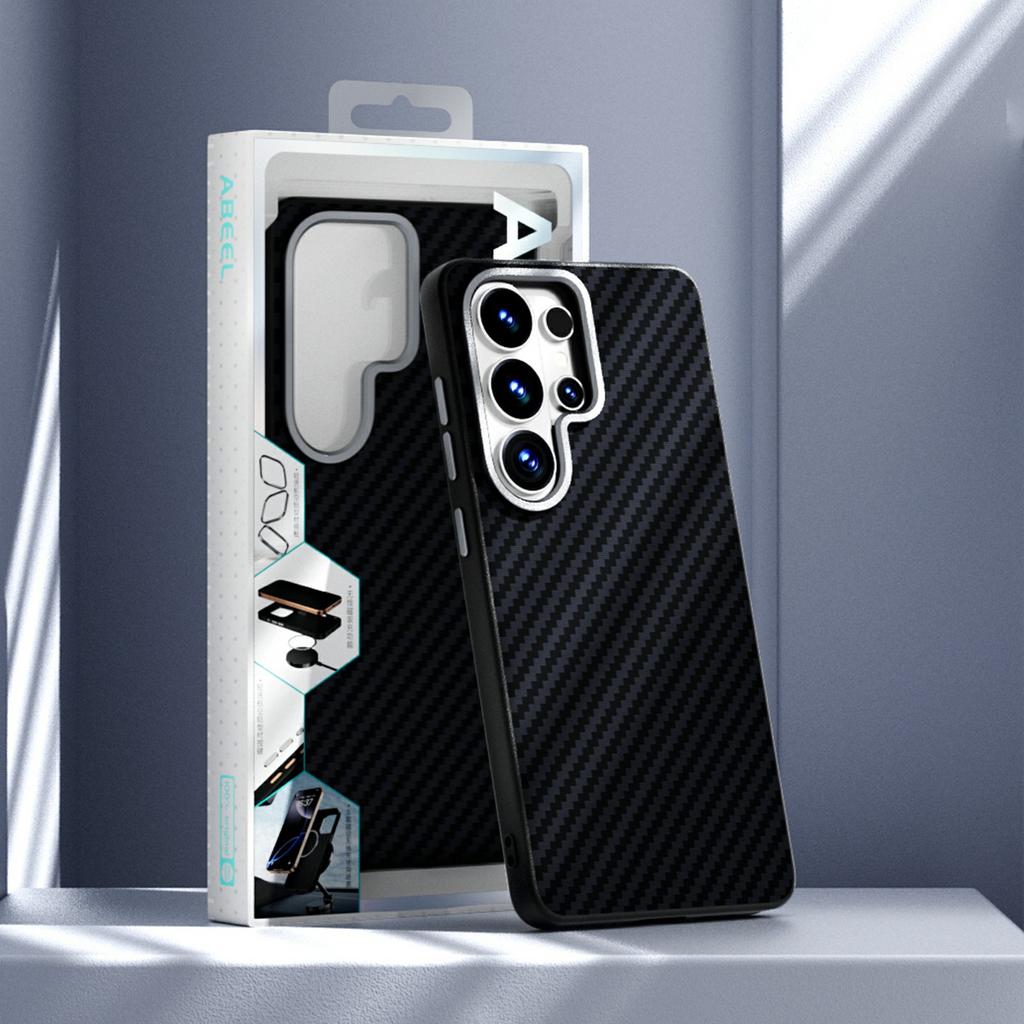 ABEEL For Samsung Galaxy S26 Ultra Magnetic Case Carbon Fiber Texture Phone Back Cover