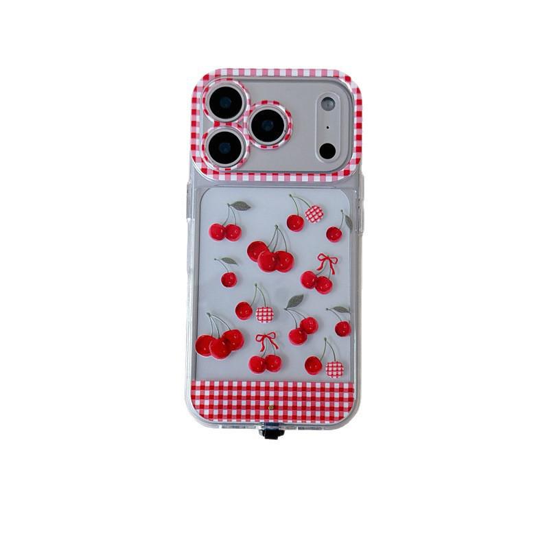 Cherry Grid Drop-Proof Phone Case for iPhone 14/13/12/11 Pro/Pro Max