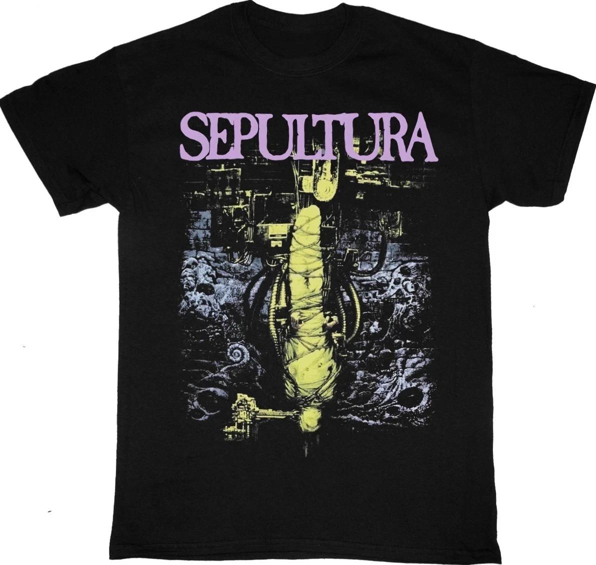 Sepultura Chaos A.D. Tour 1994 T-Shirt Black S-5XL S