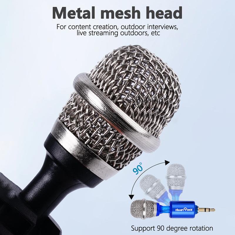 Mini Bendable Metal Recording Microphone Portable Plug And Play Mic For Podcast Voiceover Video Conference Lecture