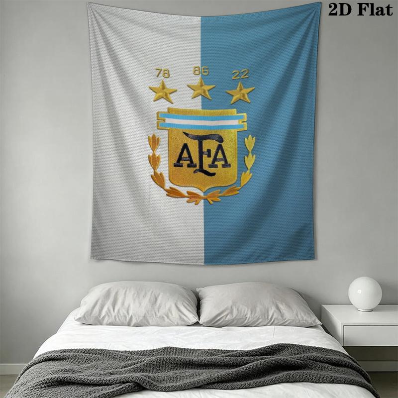 Argentina national football Wall Tapestry Aesthetic Wall Hanging Printed Fabric Blanket Decorative Tapestries for Bedroom Living Room Home Decor