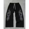 Men'S Loose-Fitting Gothic Dark Style Outdoor Casual Sports Pants, a Top Choice for Campus Fashion Pairing