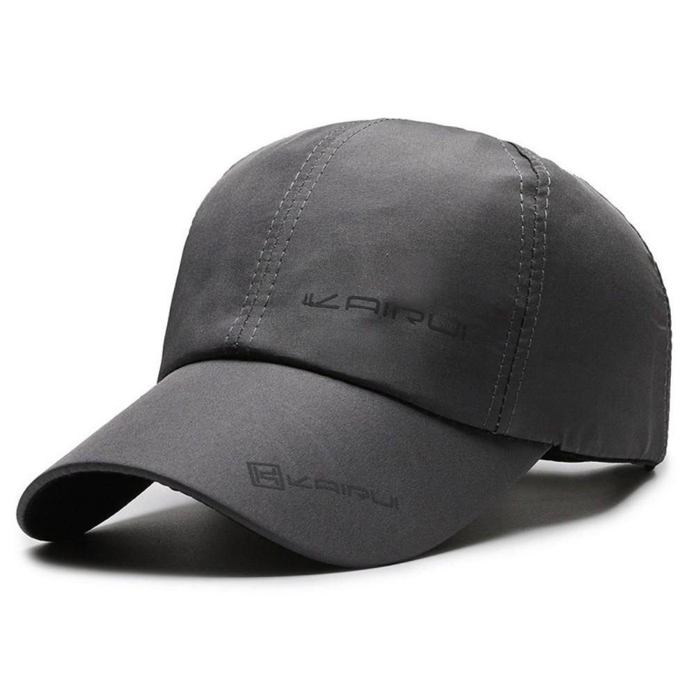 

Solid Color Duck Tongue Hat Quick-drying Baseball Cap Casual Baseball Hat Men темно-сірий колір