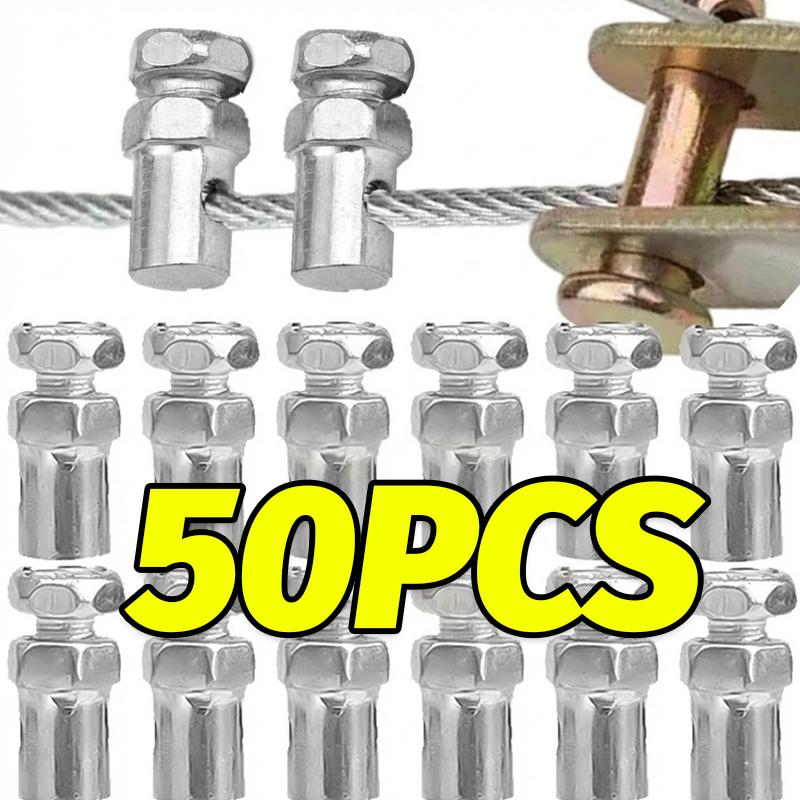 Steel Wire Rope Fixing Buckle Throttle Cable Clamp Solderless Nipple Screw Bolt For Motorcycle Scooter Bike Clutch Line Repair