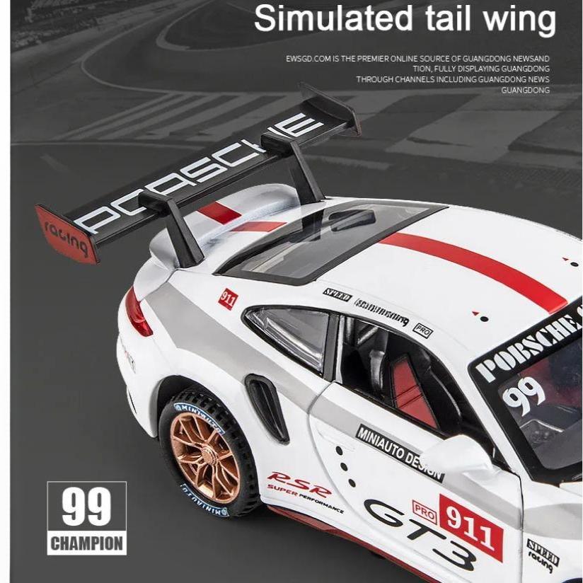 1/32 Porsche 911 GT3 RSR Sportwagen Spielzeug Legierung Druckguss Maßstab Modell Simulation Racing Pull Back Radaufhängung Sammlung Spielzeug für Jungen