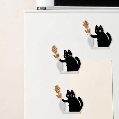 3/4/5/6 Pièces Porte-Moustaches de Chat Aimant de Réfrigérateur Cheveux de Chats Petit Vase Collecteur Contenant Souvenir Mémorial pour Animal de Compagnie Décoration