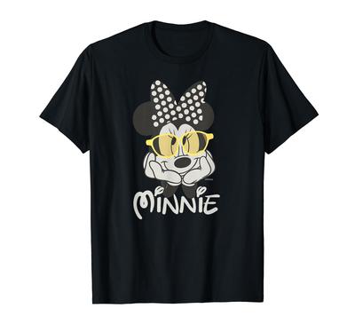 Disney Minnie Mouse Black & White Polka Dot Vintage T-Shirt