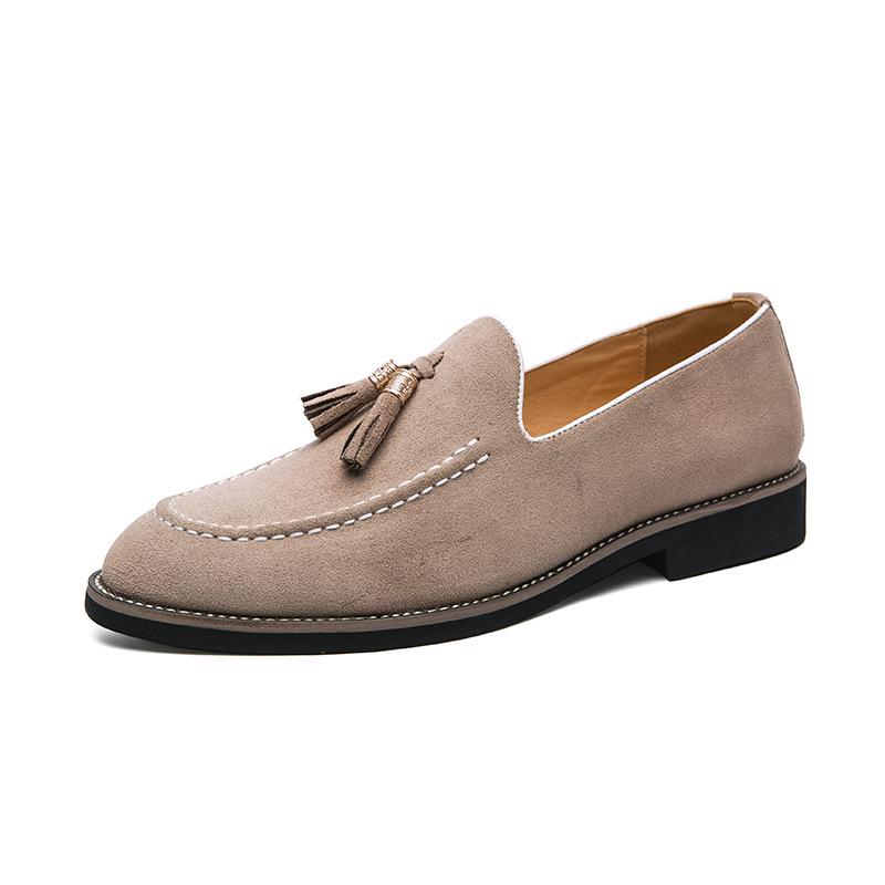 Mocassini da Uomo Taglie Forti con Nappine in Suede: Scarpe casual slip-on primavera/autunno