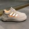 Little white shoes women's early spring new models small muffin soles heightened casual shoes comfortable and breathable sports shoes white board shoe