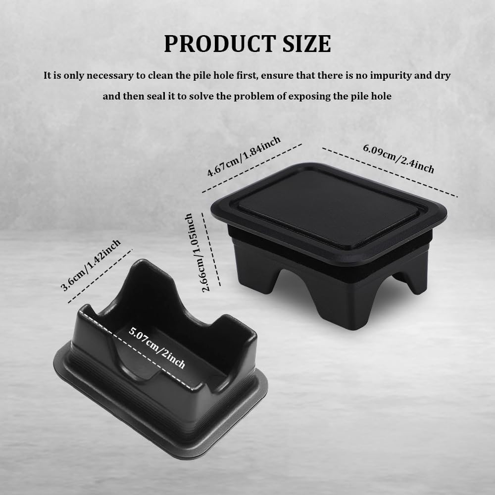 2PCS Bed Rail Stake Pocket Covers, Truck Stake Pocket Covers, Dustproof Truck Bed Hole Plugs, Truck Bed Accessories Rear Truck Holes Covers