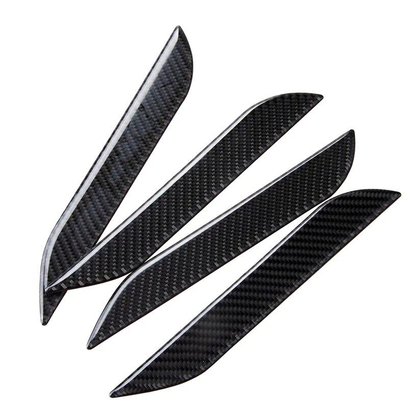 4-teiliges Set mit Autotürgriff-Aufklebern aus echter Kohlefaser, kratzfeste Abdeckung, flexible Außenverkleidung für Tesla Model 3 SX, Zubehör