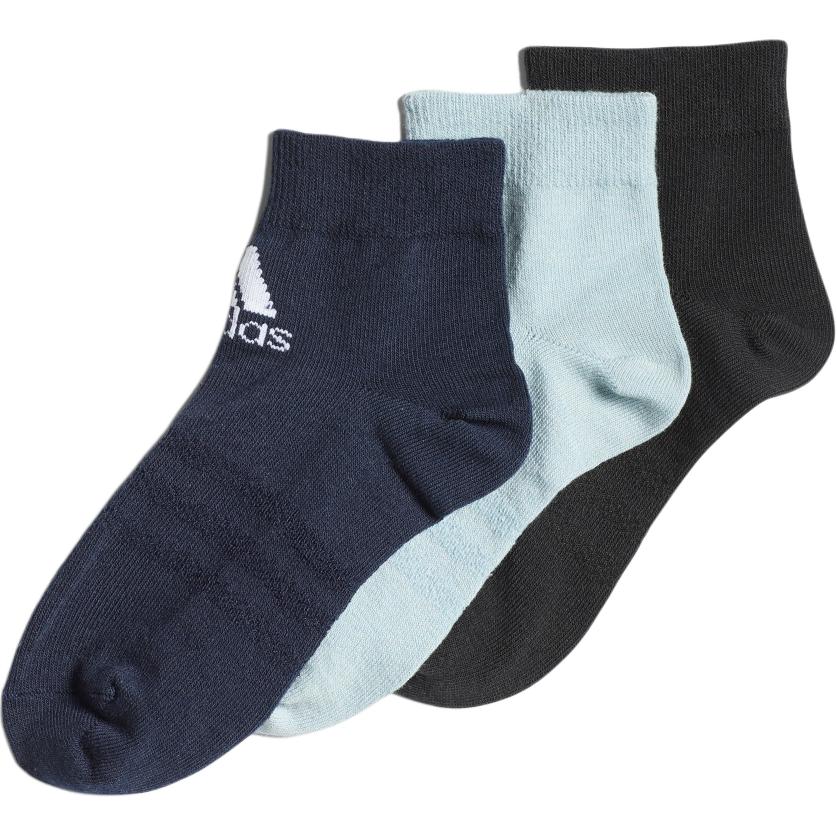 Adidas Socks 3 Pack Gray Black Blue Kids  HF4716 S