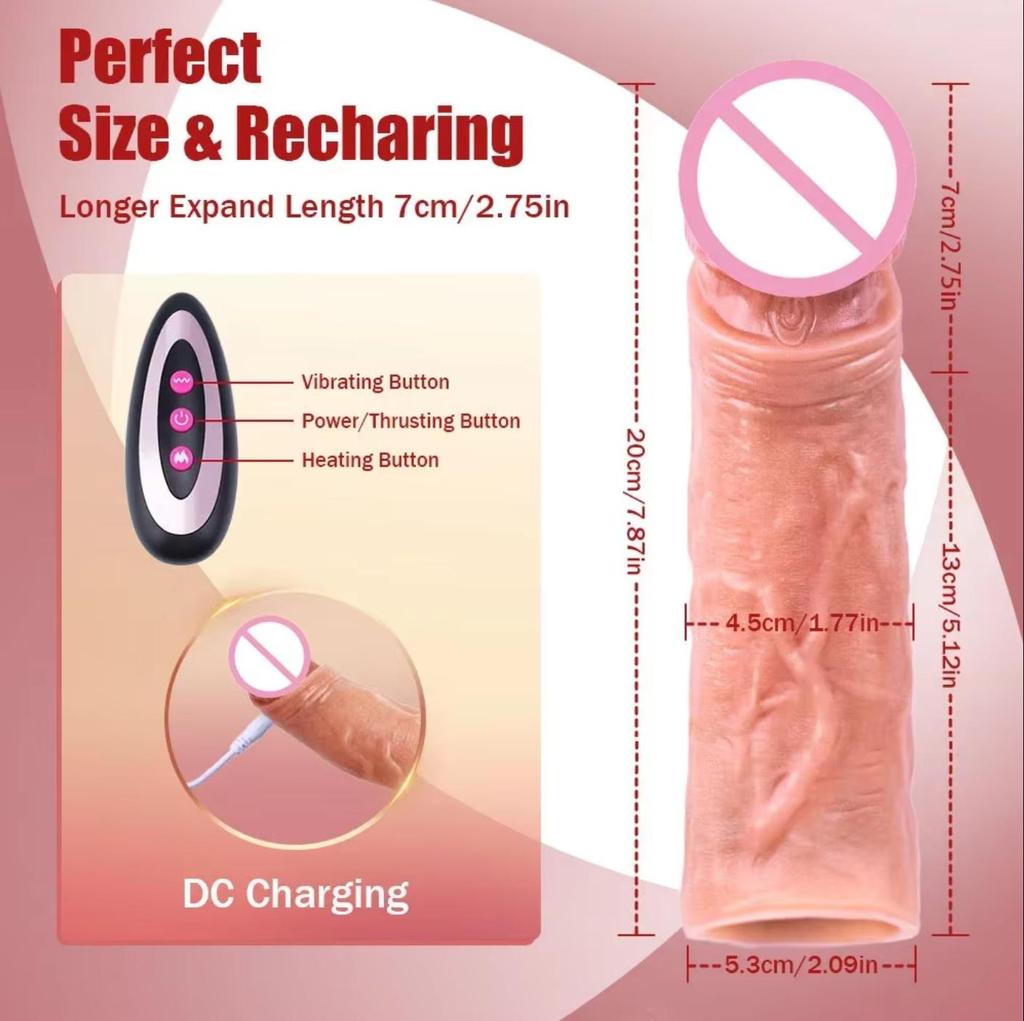Cheap Soft Cock Realistic Male Penis Training Sex Toy Penis Enlarger Extender for Men Remote Control Realistic Dildo Male Adults
