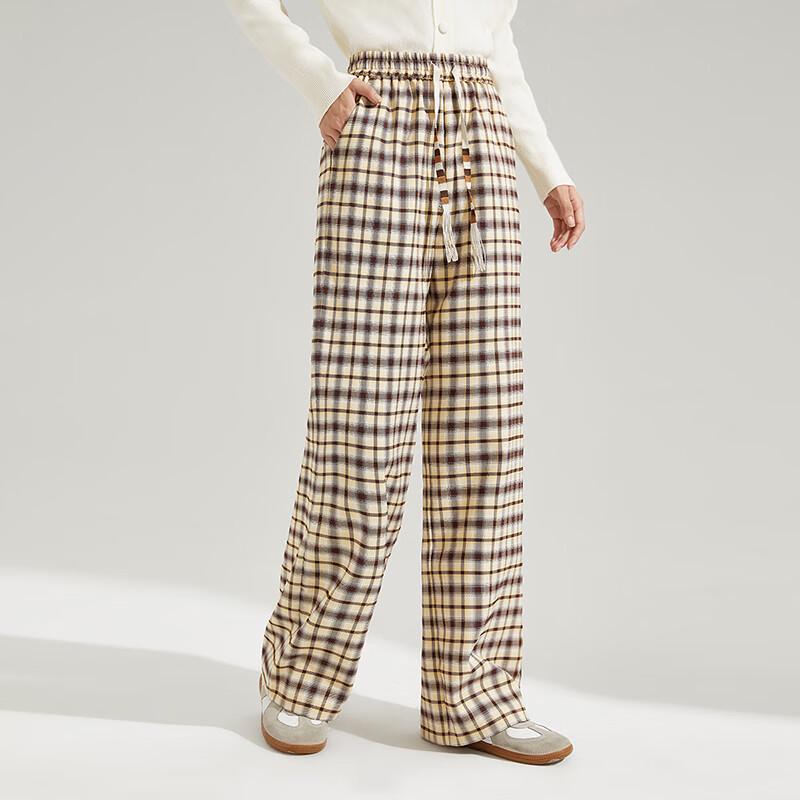 Shetu Women's Plaid Casual Pants