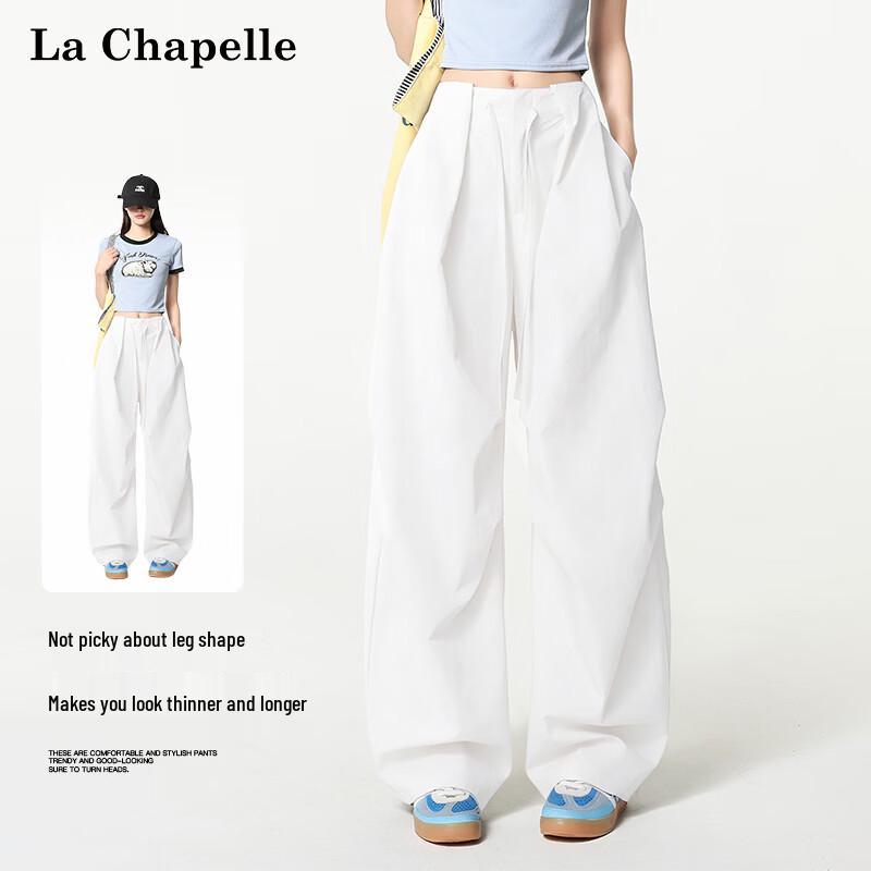La Chapelle Women s Draped Wide-Leg Cargo Pants M