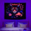 Colorful Forest Lion King Fluorescent Blacklight  Tapestry Wall Tapestry Monster Tapestry Wall Hanging for Bedroom Living Room