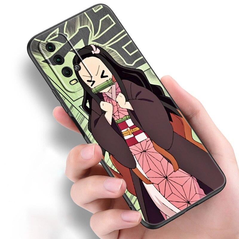 

Аниме Demon Slayer Nezuko силиконовый чехол для телефона для Xiaomi Redmi Note 11 10 9 8 Pro 11T 10T 10S 9S 8T 9 9A 9C 9T черный мягкий чехол Redmi Note 11 Pro
