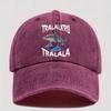 pc Tralalero Tralala Shark Letter Print Adjustable Retro Washable Baseball Cap Unisex Street Style Outdoor Sun Hat  Perfect G