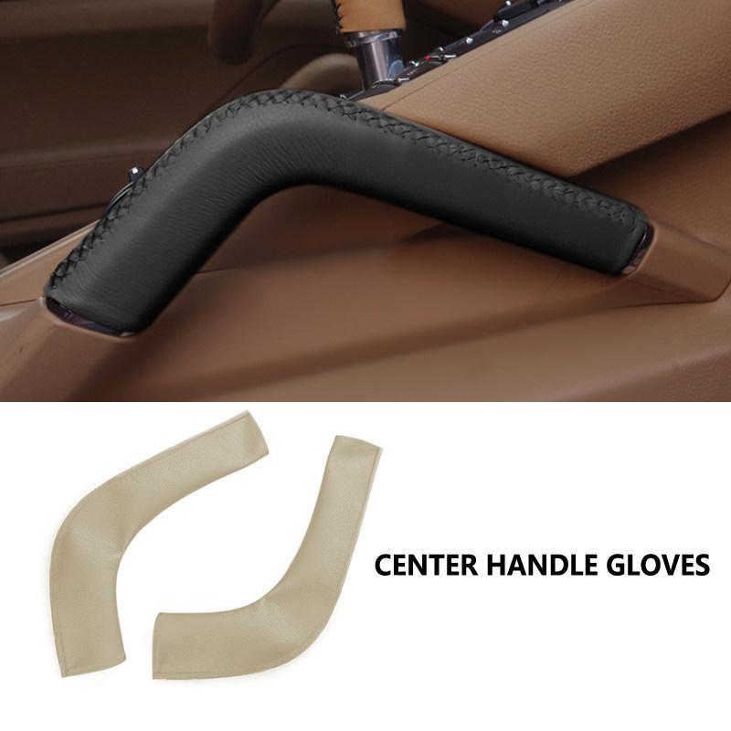 Für Porsche Cayenne 2011 2012 2013 2014 2015 2016 Handgenähtes Auto-Tür-/Mittelarmlehnen-Griff-Mikrofaserkleder-Abdeckungsverkleidung