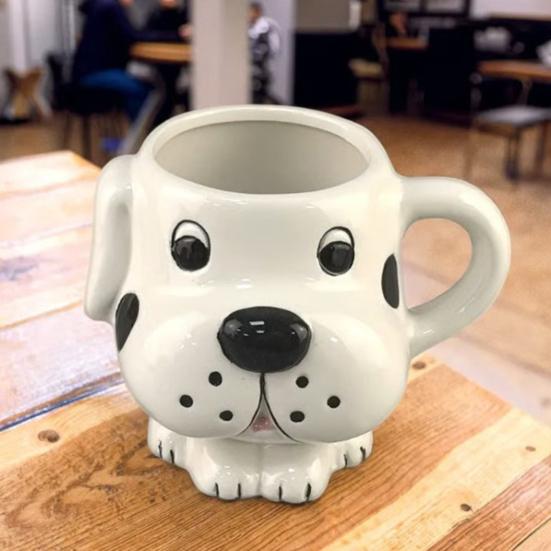 Dachshund Mug Ceramic 3D Sausage Dog Coffee Cup with Vivid Carved Handle Hand-Painted Fun Dog Lover Gift for Coffee Lovers