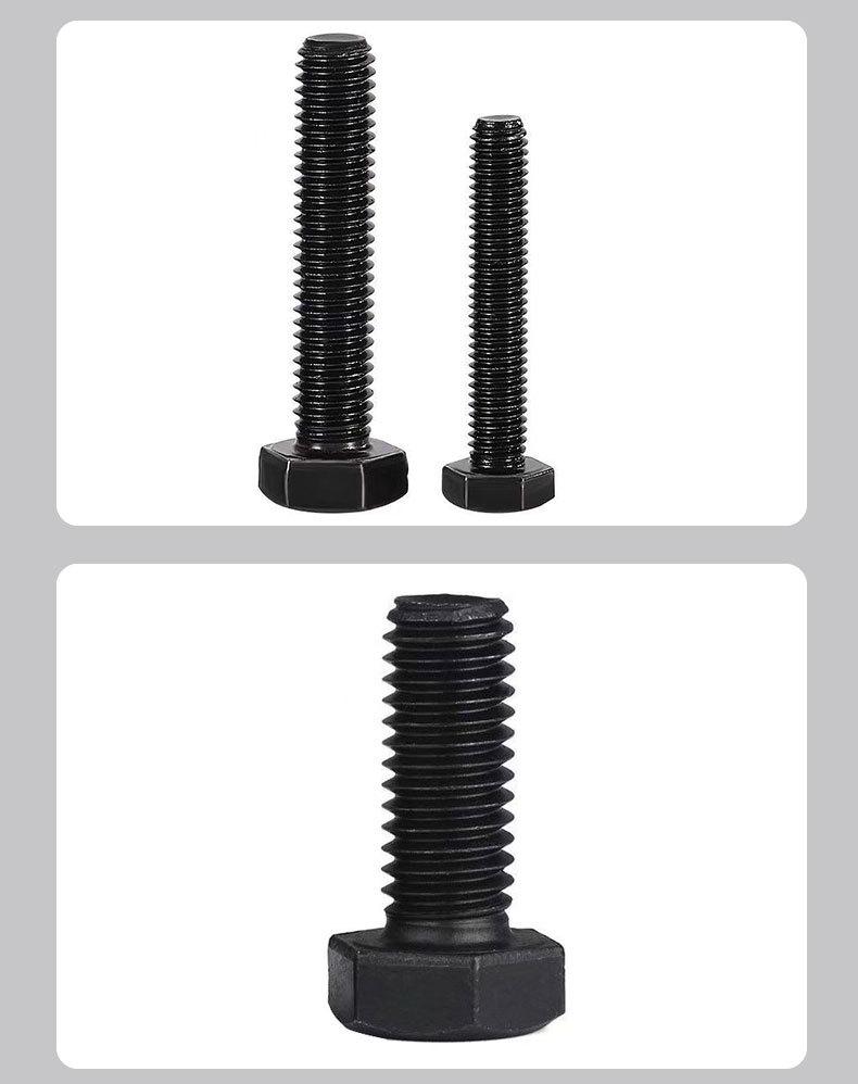 Black High-Strength Grade 8.8 Hex Bolt Screw Set (M4-M12)
