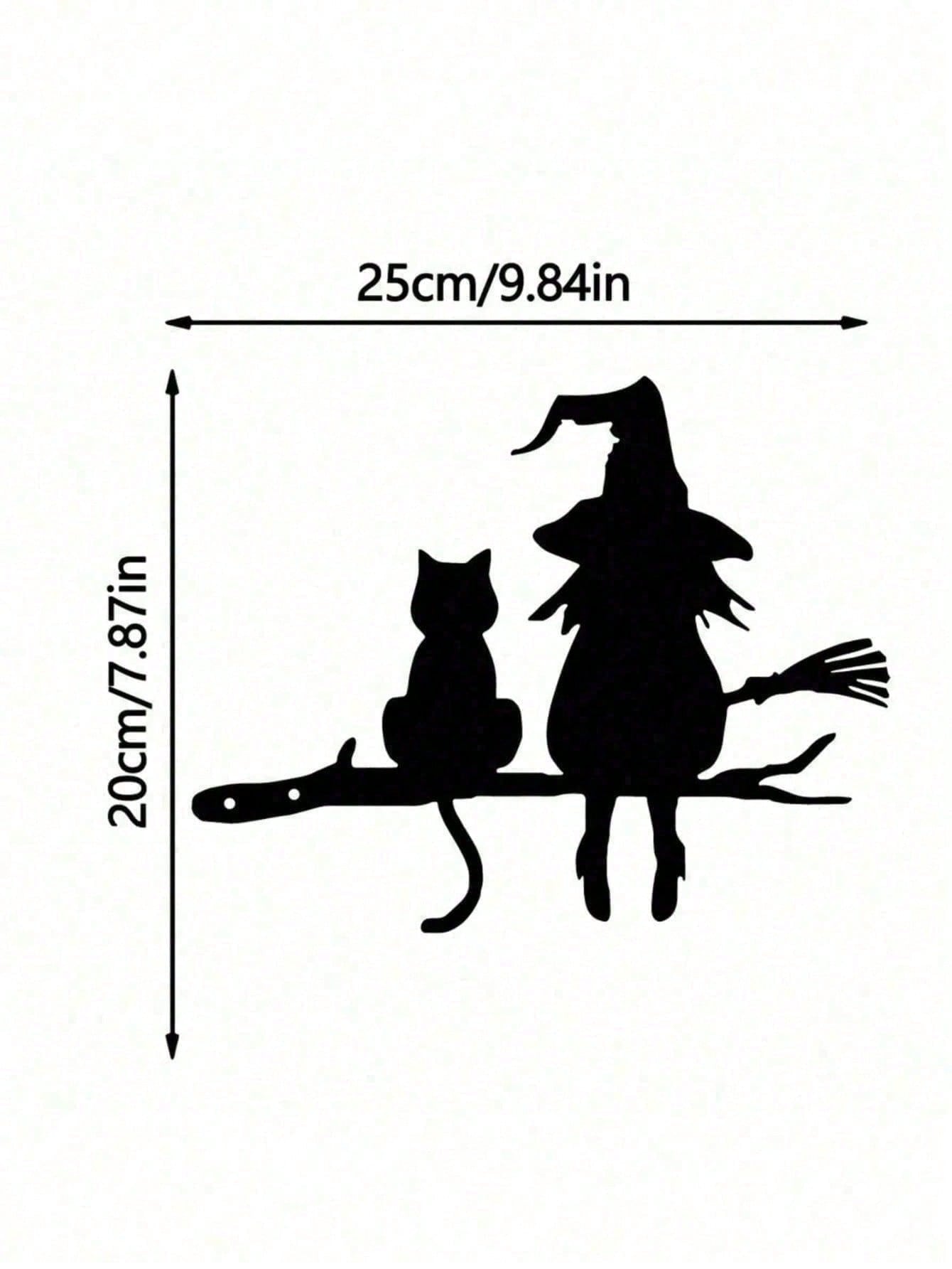 

Black Cat Metal Yard Stake Vintage Gothic Outdoor Halloween Decor
