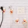 Plug Hook Multifunctional Strong Adhesive Punch-free Lovely Cartoon Chef Power Cord Storage Rack for Home