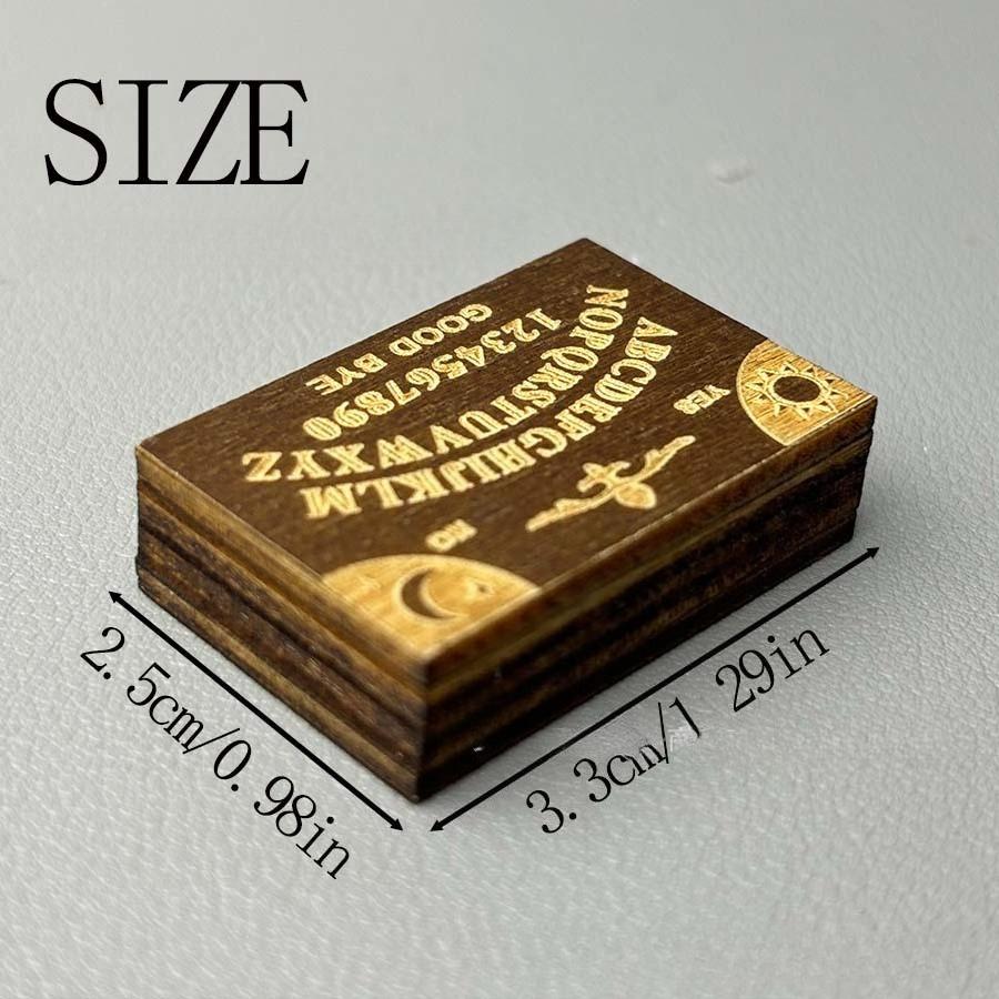 Мини доска Уиджи Ретро Миниатюрная спиритическая доска с ящиком Деревянные миниатюры Эмоциональная любовь Ящик Домашнее украшение Подарок