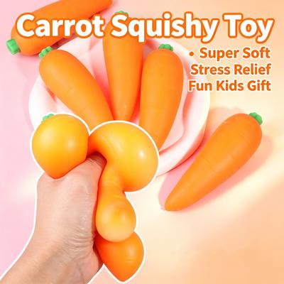 Mrkva Squishy Fidget Senzorická hračka Elastická Odvzdušňovacia Úľava od stresu Prenosná Izba Voľný čas Darček na párty Hračky proti stresu Dospelí
