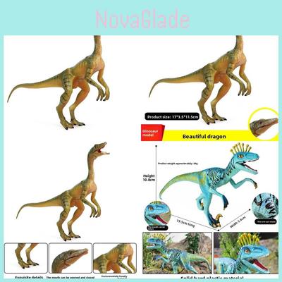 Dinosaur Compsognathus And Eoraptor Lunensis Model Static Display With Movable Jaw For Kids And Collectors