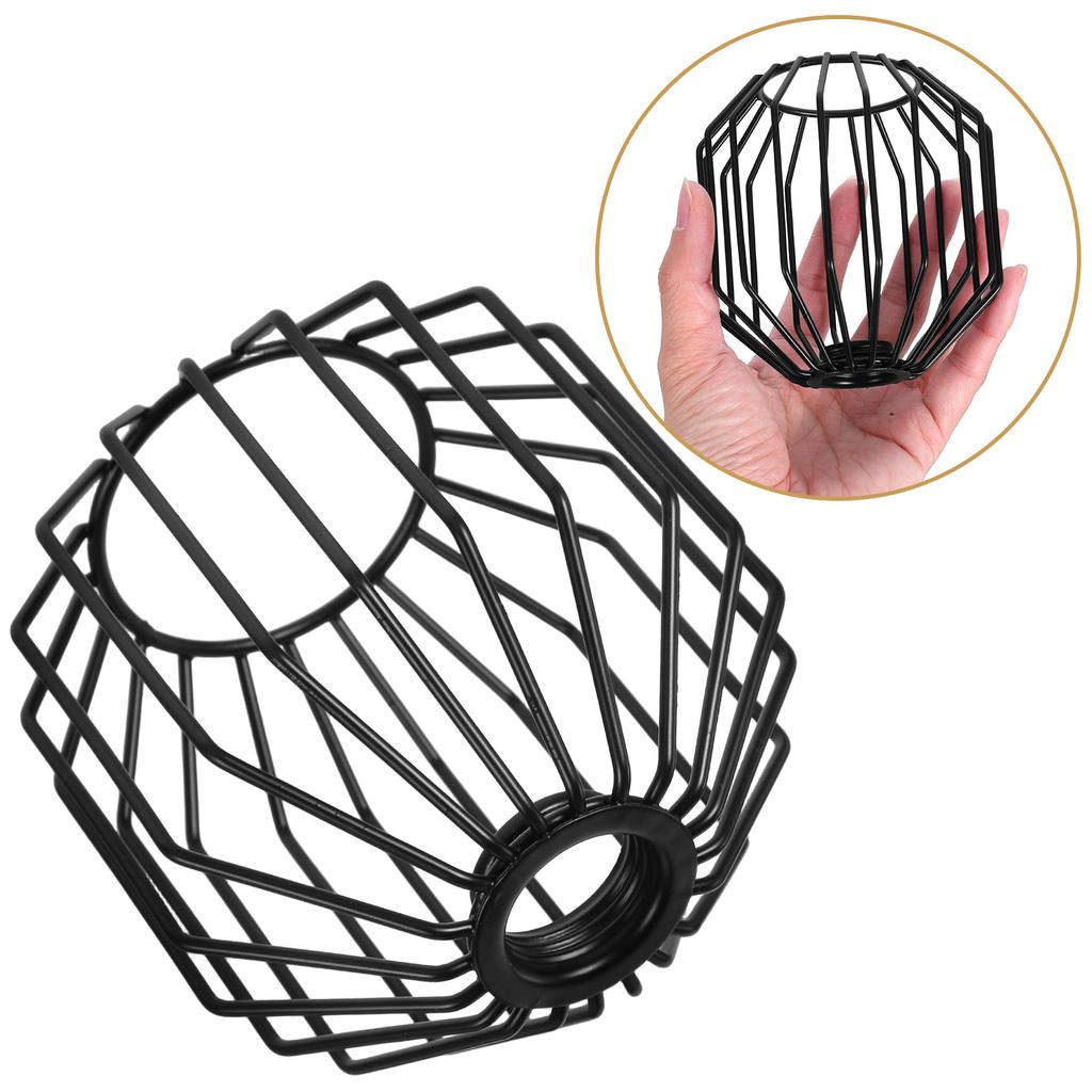 1Pc Wrought Iron Birdcage Pendant Light Lamp Shade Hanging Cover Vintage Cage Rustic Shade Lighting Lamp Shade Replacement