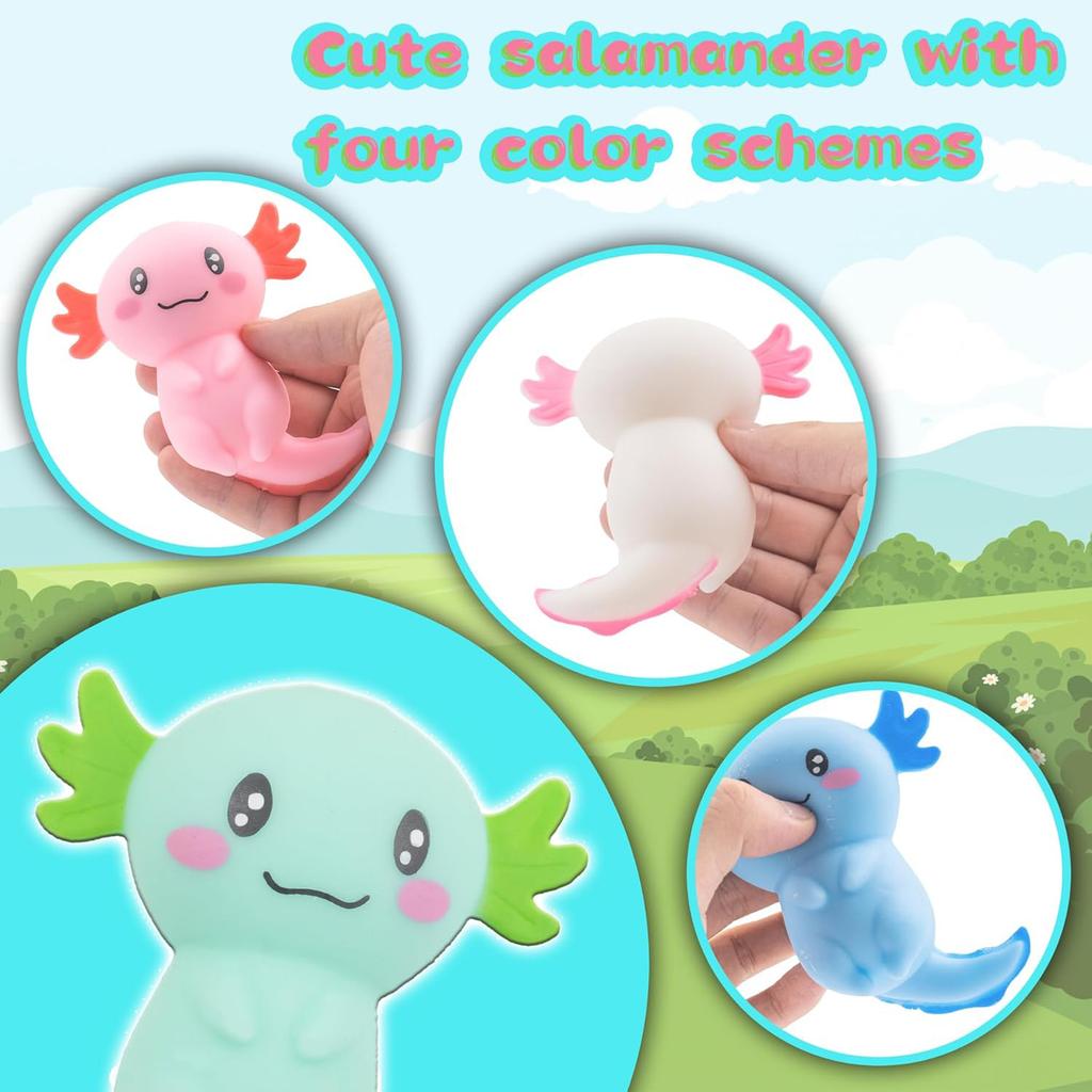 Cute Salamander Flour Squeezable Toy, Stress Relief Toy For Kids, Slow-, Suitable For Adults(Random Color).