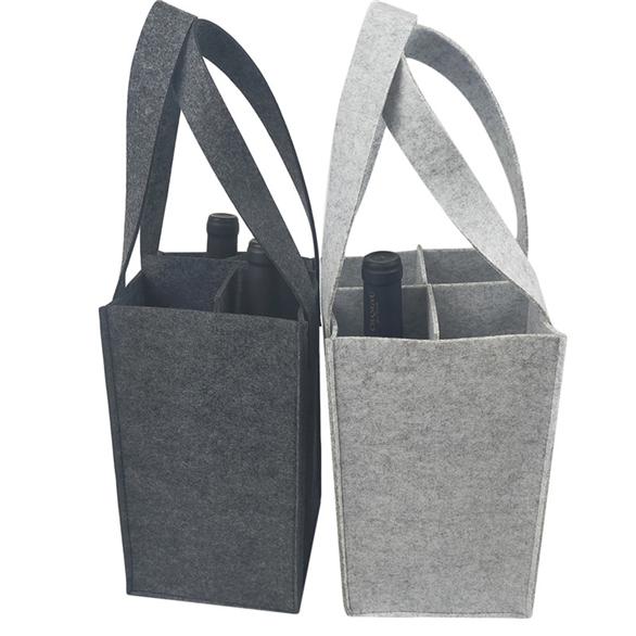 grey felt bolsa