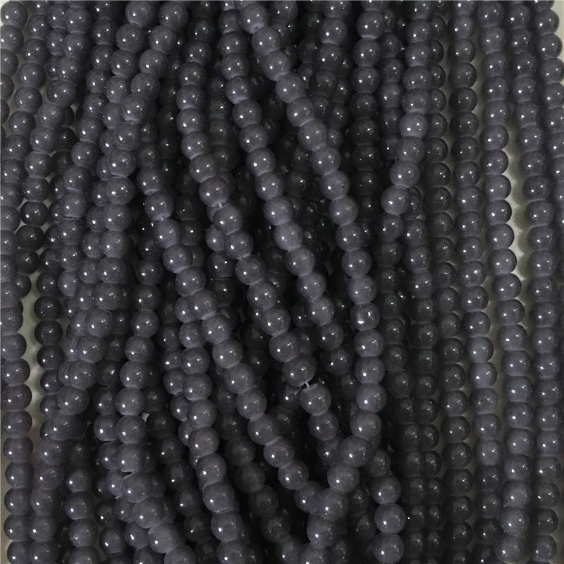 8MM Glossy Synthetic Jade Agate Glass Beads for Bracelets, Necklaces, Hairpins - Round Imitation Jade Loose Beads