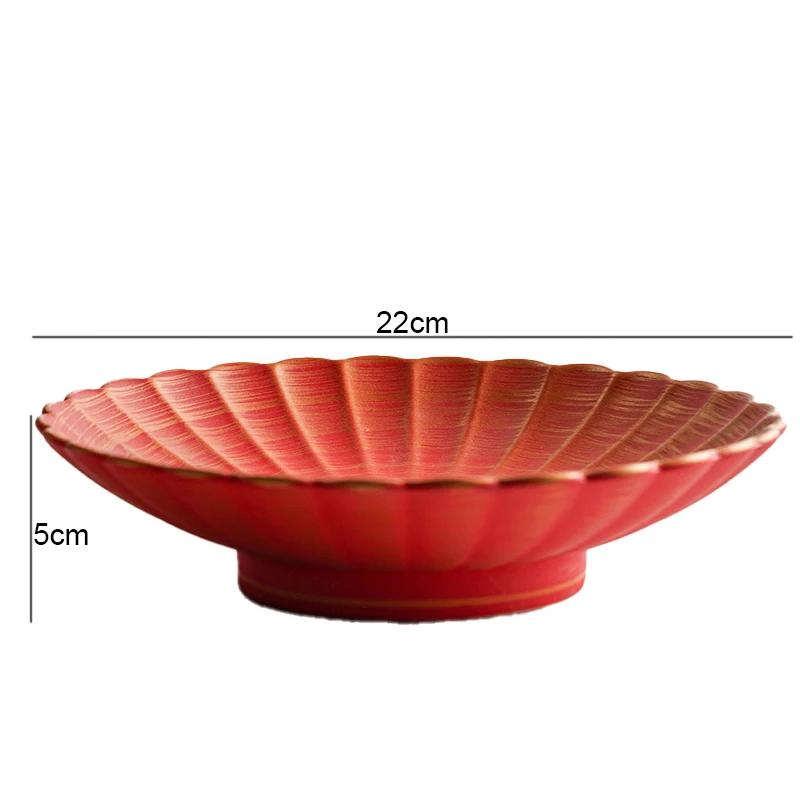 

Креативная керамическая тарелка для готовки в форме цветка, столовая посуда, обеденное блюдо, блюдо для суши в ресторане отеля, овощная тарелка, поднос для закусок и десертов