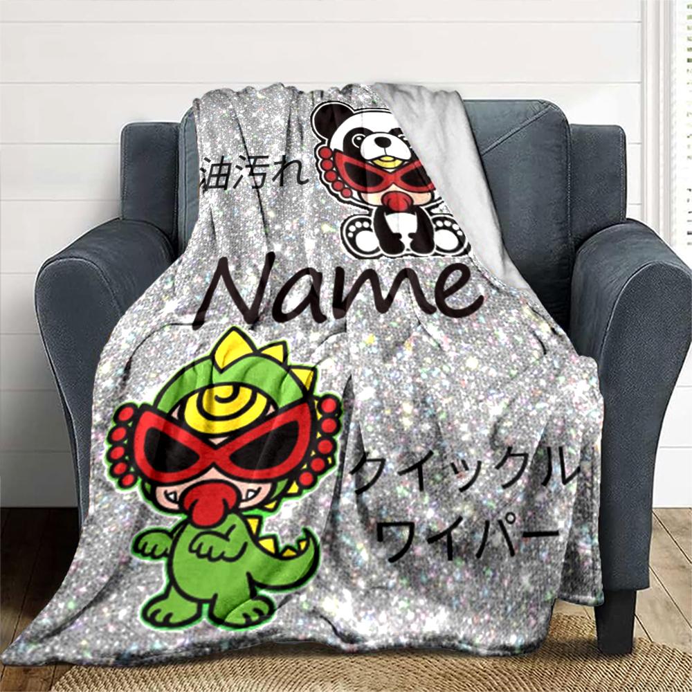 Customiz Name Personality Hysterical Mini Blanket Soft &Warm Sofa Office Bed Travel Lunch Break Blanket, Gift Suitable All Seasons