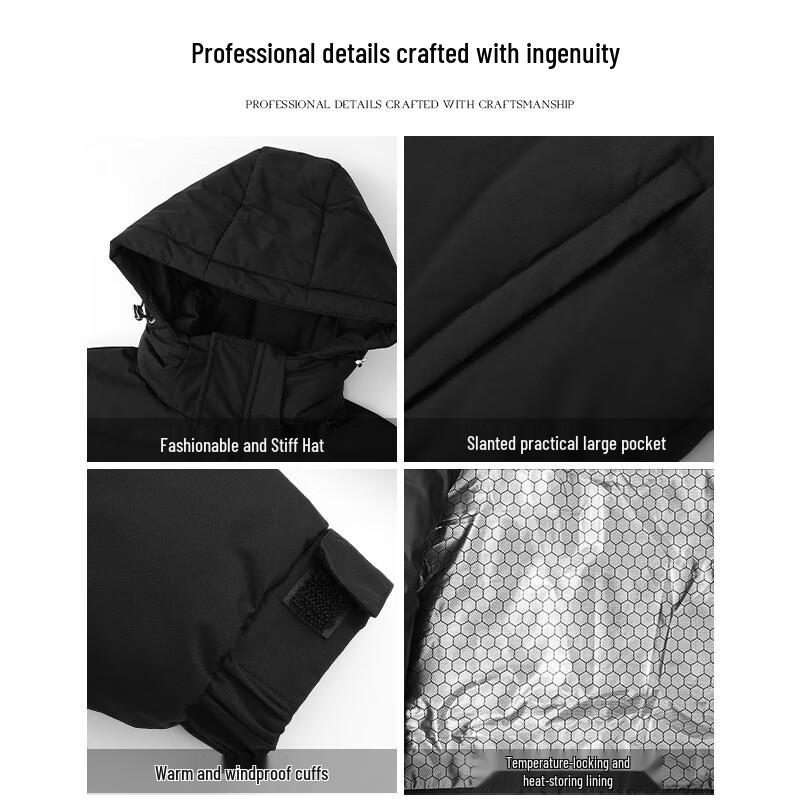 Kaseye Unisex Detachable Hood Mid-Length Down Jacket
