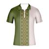 Men'S Casual 3D Digital Printing Short Sleeve Zipper Polo Shirt Men'S Clothing