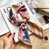 Spring and Autumn thin flight attendant occupation small scarf headscarf small square scarf female foreign style literary Korean versatile cartoon sil
