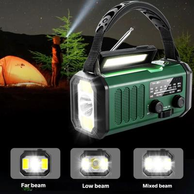 AM/FM Radio mit Taschenlampe SOS-Alarm Kompass Kompaktes Wasserdichtes Solarbetriebenes Handkurbel-Notfallwetterradio