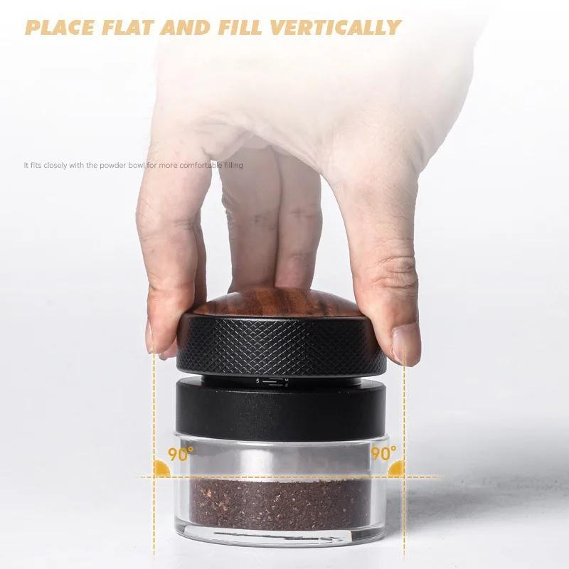 51/53/58.35mm Gravity Coffee Distributor Coffee Tamper Adjustable Depth Calibrated Espresso Tamper Coffee Accessory Barista Tool
