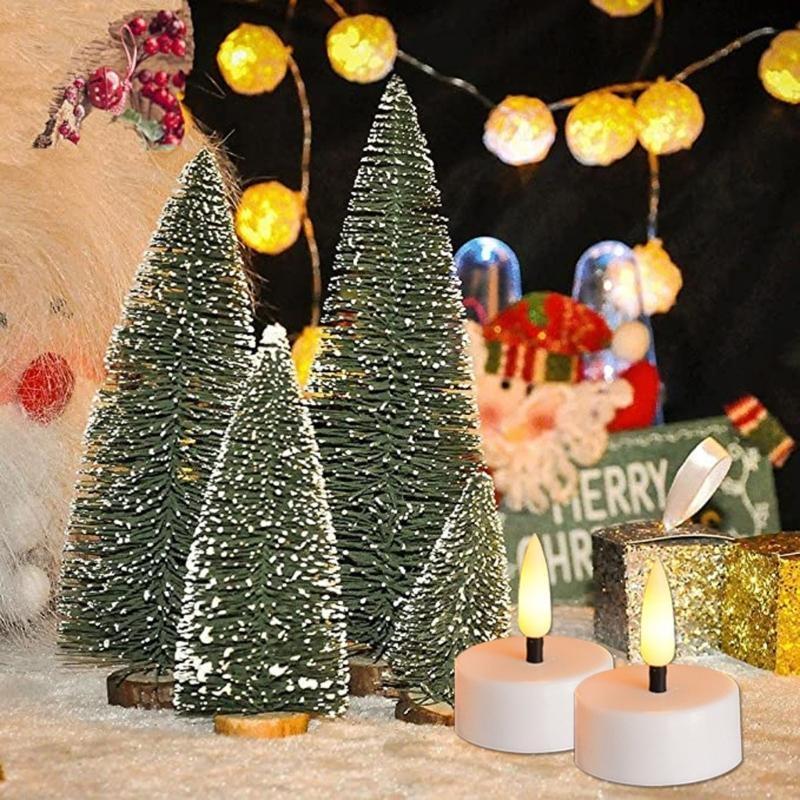 62KD 12Pcs Mini Flameless LED Tealight Holiday Wedding Christmas Home Decor