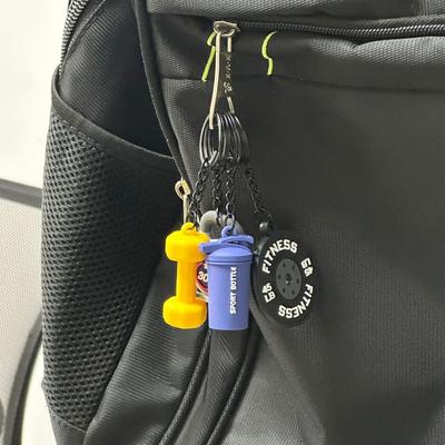 Mini Simulation Dumbbells Keyring Kettlebells Fitness Series Pendant  Bodybuilder