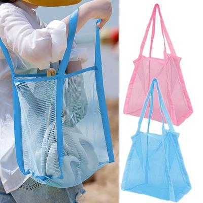 Tragbare Netztasche für den Außenbereich, Handtasche, Aufbewahrungstaschen für Kinderspielzeug, Schwimmen, große Strandtasche für Handtücher, Damen, Kosmetik-Make-up-Organizer