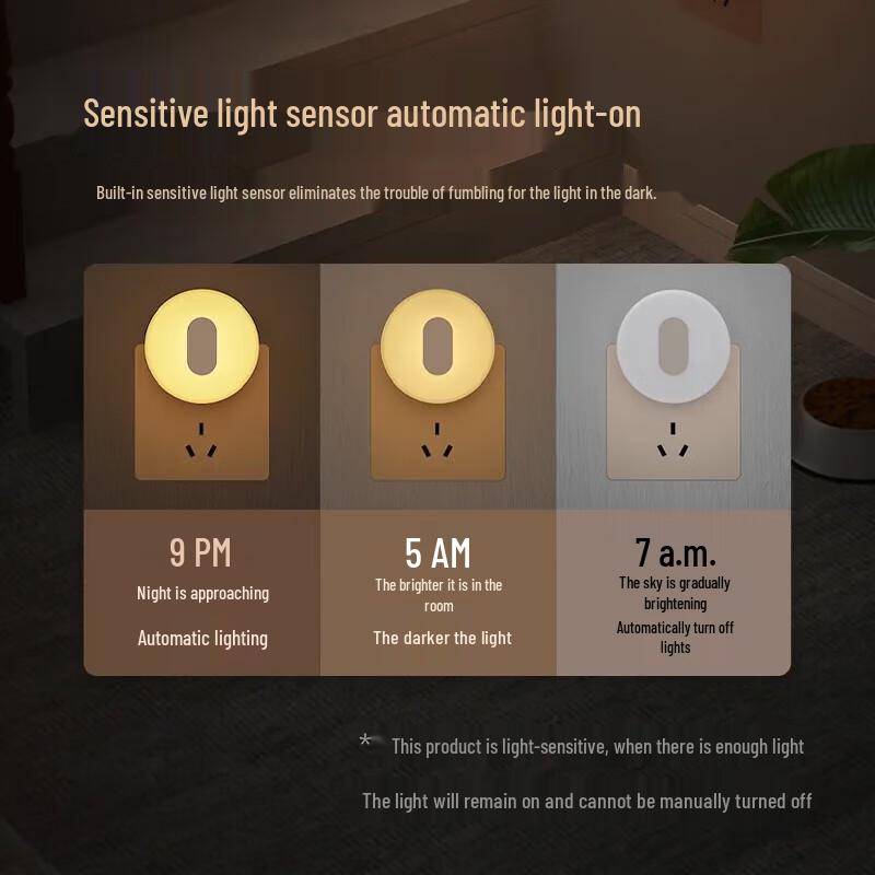 XiaoDu Smart Photosensitive Plug-in Night Light
